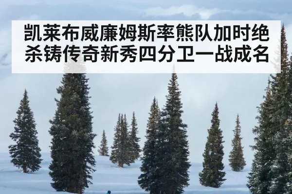 凯莱布威廉姆斯率熊队加时绝杀铸传奇新秀四分卫一战成名